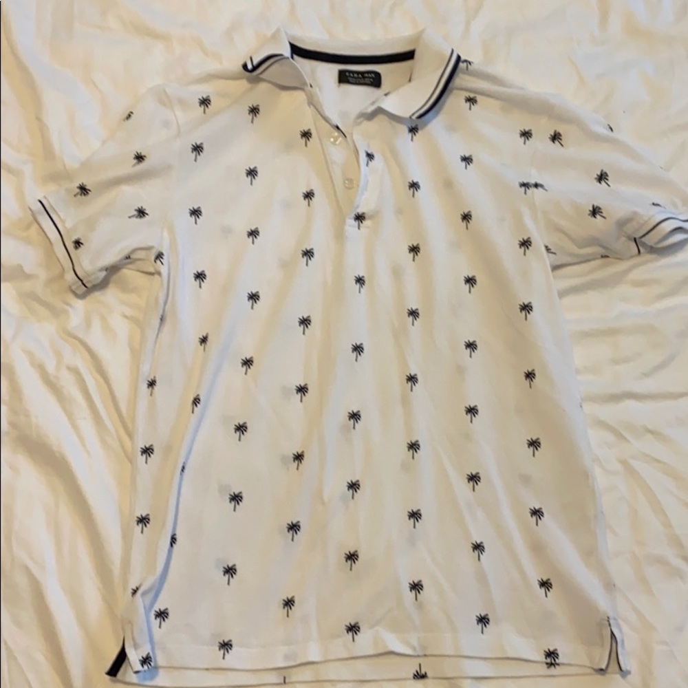 Zara Men’s tropical polo shirt